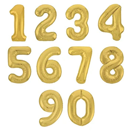 Шар "Цифра" золотая