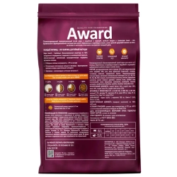 Award healthy growth сухой корм для котят от 1 месяца, беременных и кормящих кошек, с индейкой, курицей, рыбьим жиром и семенами льна - 400 г