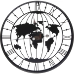 Часы настенные «LOFT HOME « 40см, карта мира
