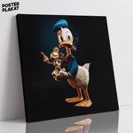 Картина Дональд Дак / Donald Duck, холст с печатью на подрамнике, интерьерная, Постер Плакат
