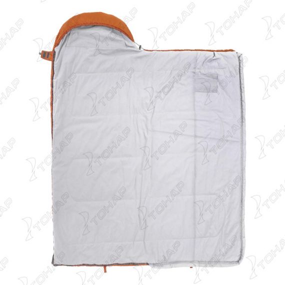 Спальный мешок TORO Wide 200R (220Х90, правый, стратекс, оранжевый) (T-HS-SB-TW-200R) Helios