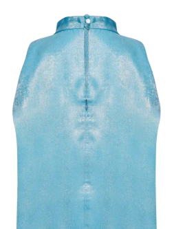 Шелковое платье мини с воротом "стойка"