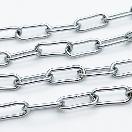 Цепочка, сталь, размер звена 17*7 мм, цена за 50 см