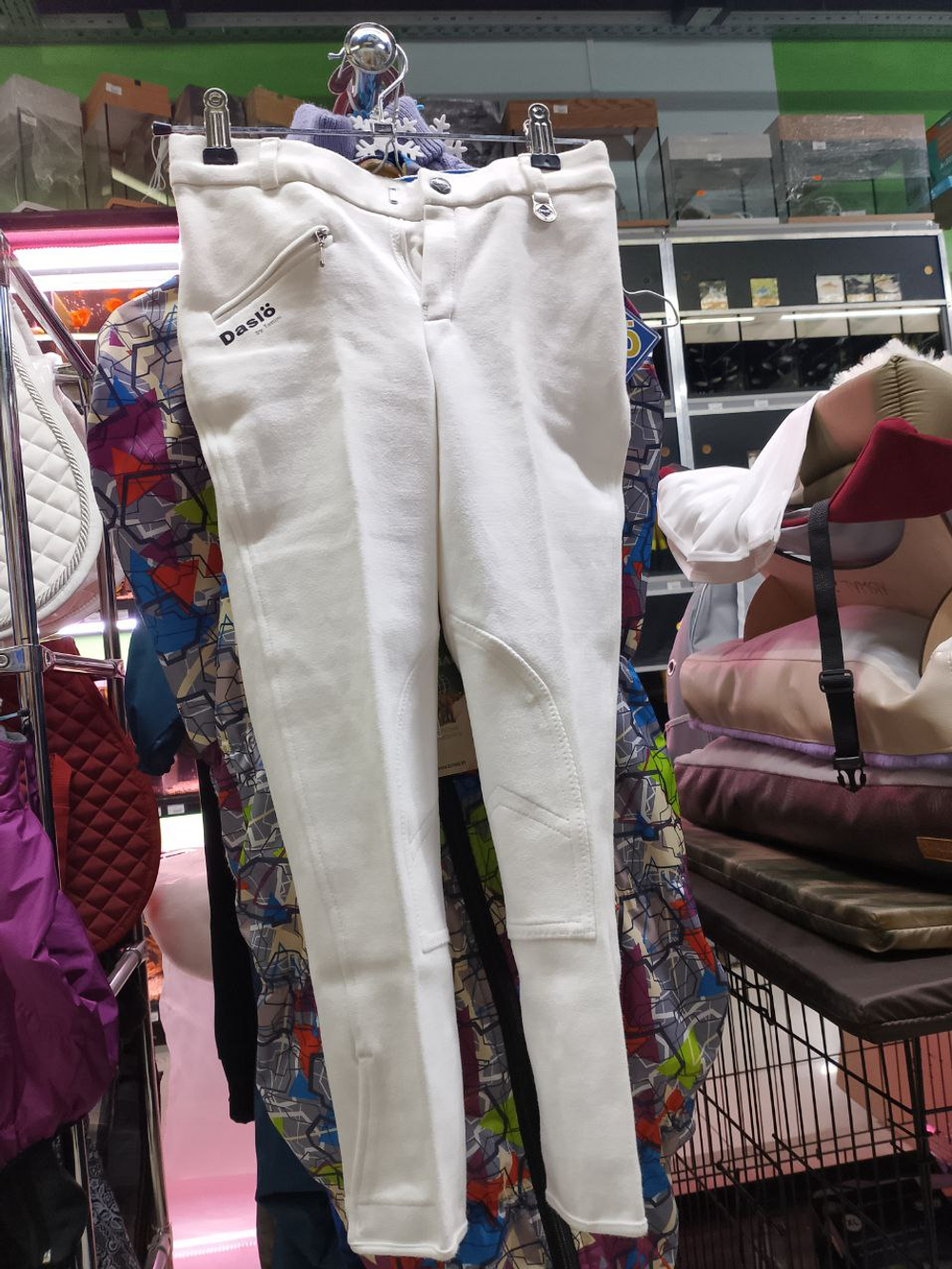 DASLO Бриджи детские, коленная лея, возраст 8 лет, белые