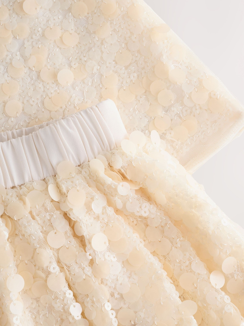 Топ и юбка в комплекте для девочки Next E87-250, Светло-бежевый