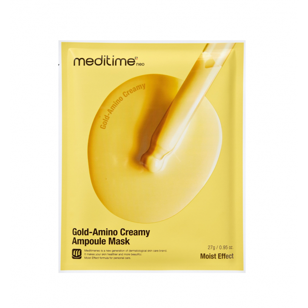 Питательная маска с аминокислотами Meditime NEO Gold-Amino Creamy Ampoule Mask