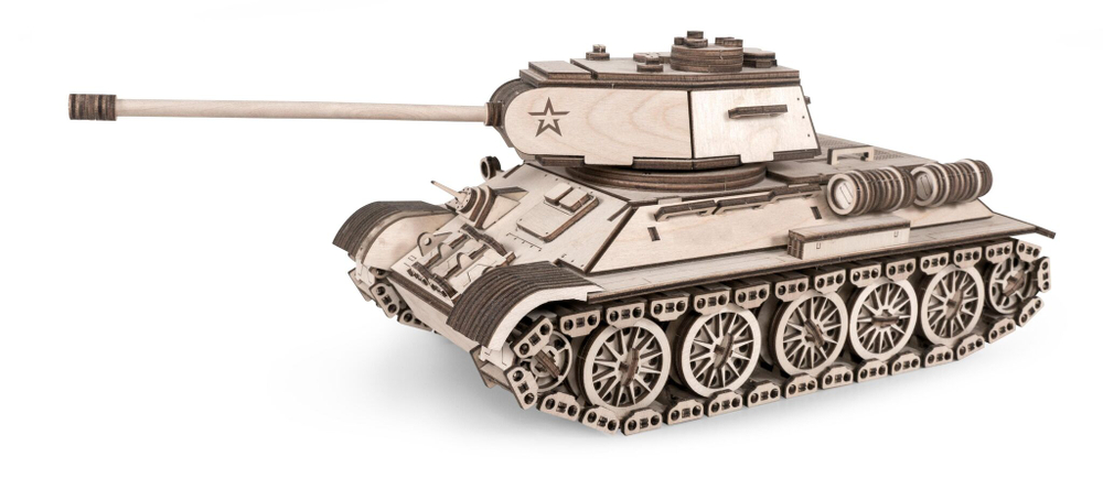 Конструктор из дерева "Армия России" Танк Т-34-85