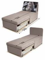 Кресло-кровать "Миник" 70 см, купон Котенок в клубках