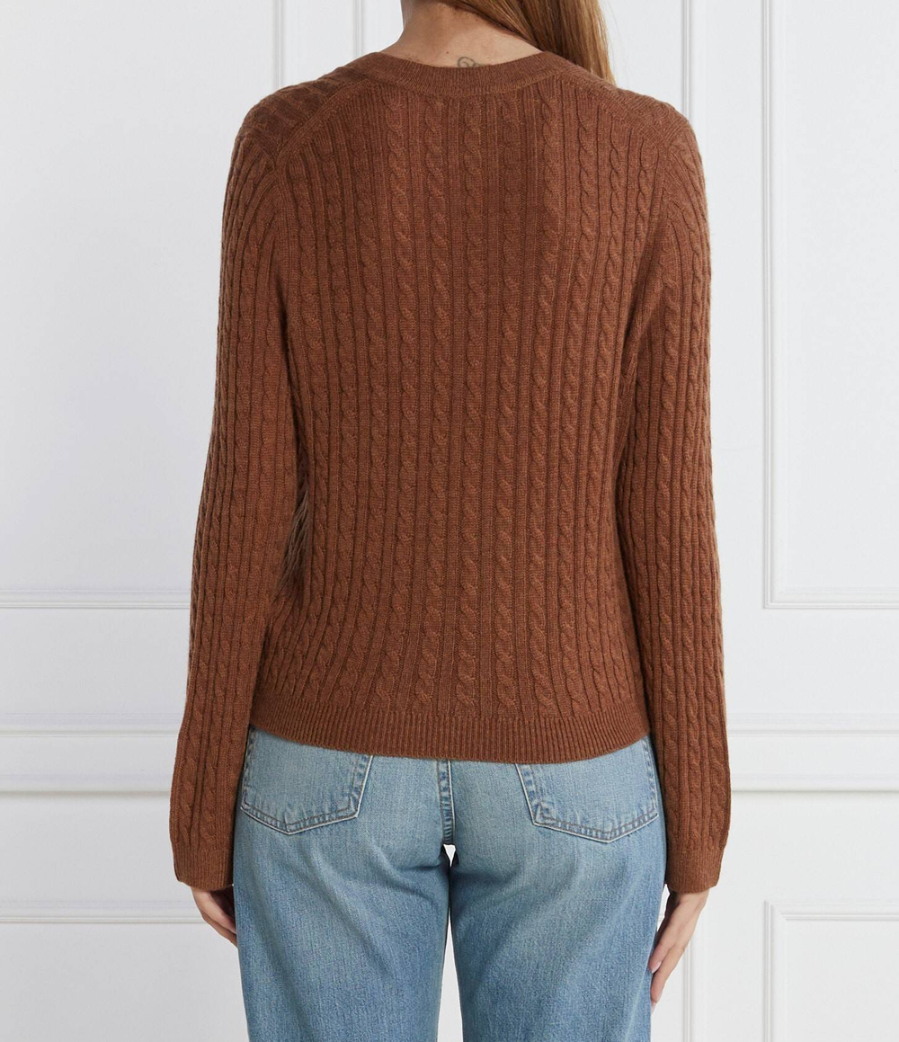 Хлопковый свитер soft cable Tommy Hilfiger - коричневый(WW0WW39887)