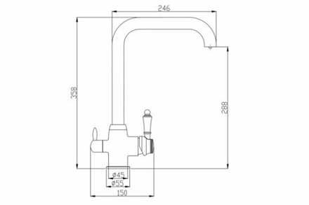 Смеситель Steel Hammer SH 725 BRONZE для кухонной мойки