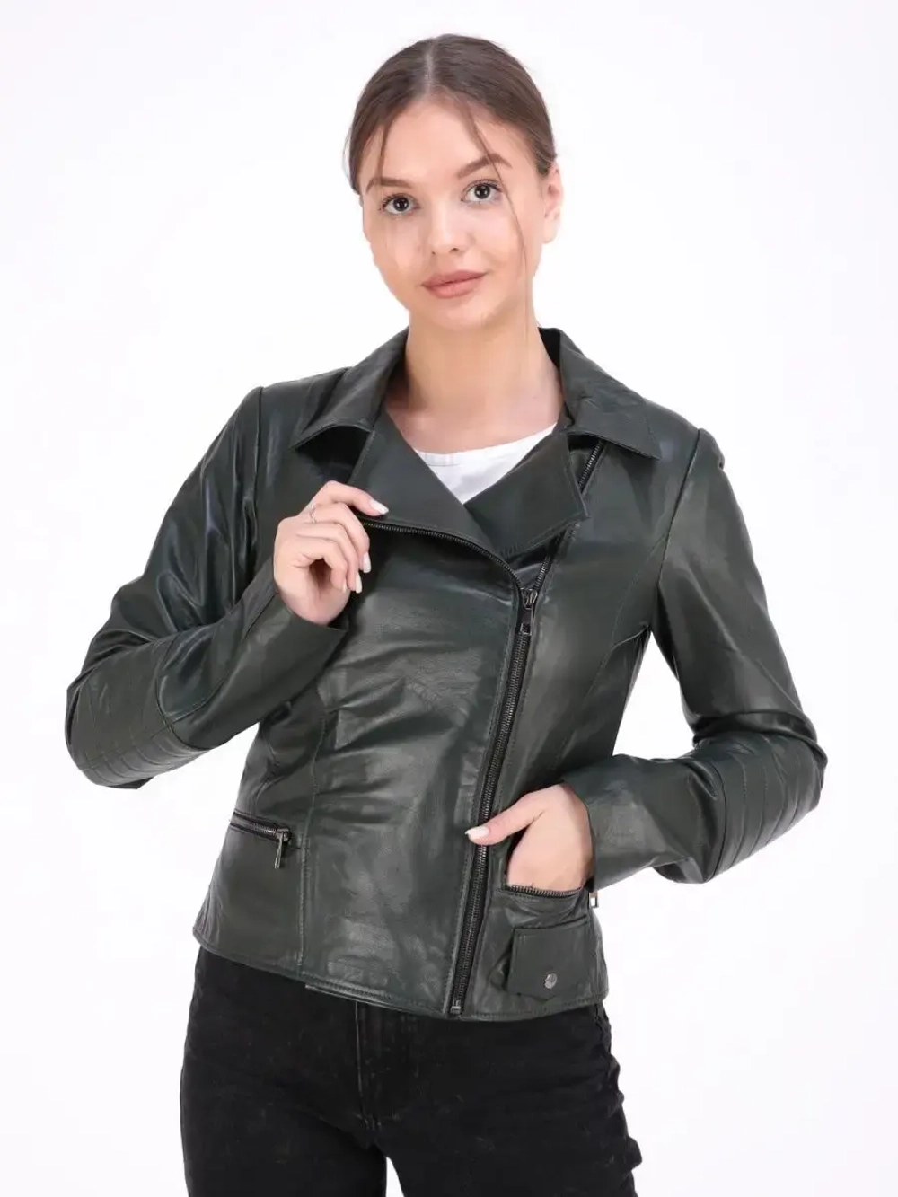 Косуха кожаная куртка женская Турция