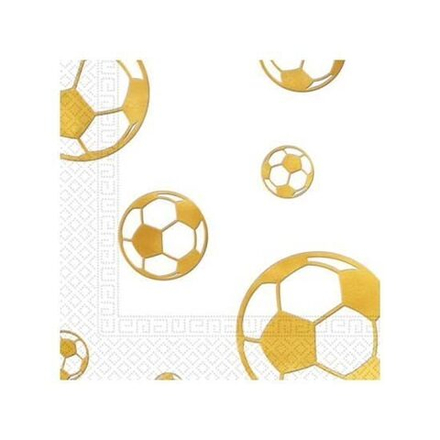Салфетки Футбол золотой, 15 штук