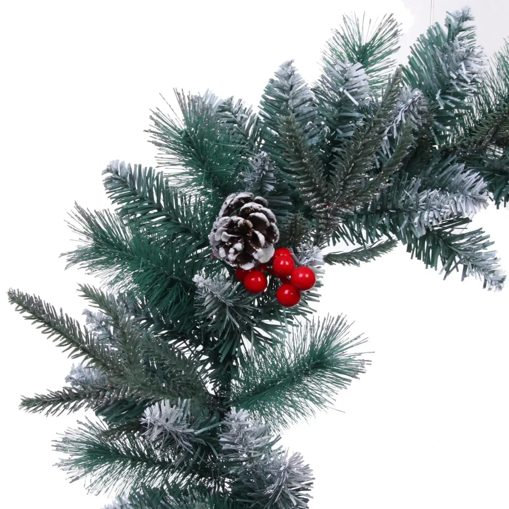 Венок хвойный «Волшебство зимы» d-50 см, ПВХ, литой ПВХ, шишки, ягоды