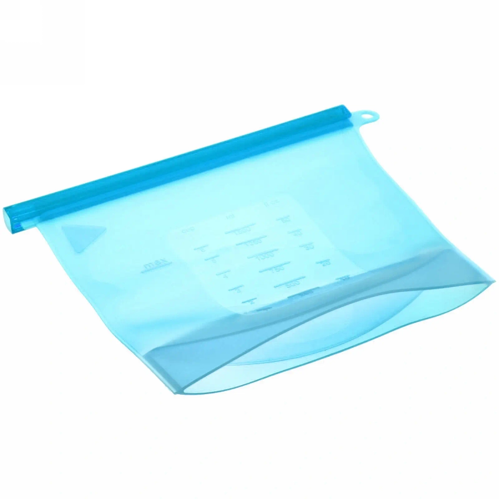 Контейнер силиконовый для приготовления и хранения продуктов с застежкой 1500мл