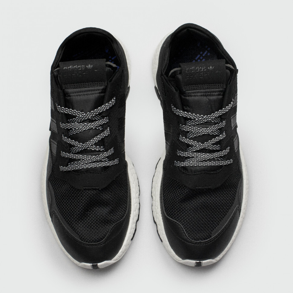 кроссовки Adidas Nite Jogger Black / White Sole
