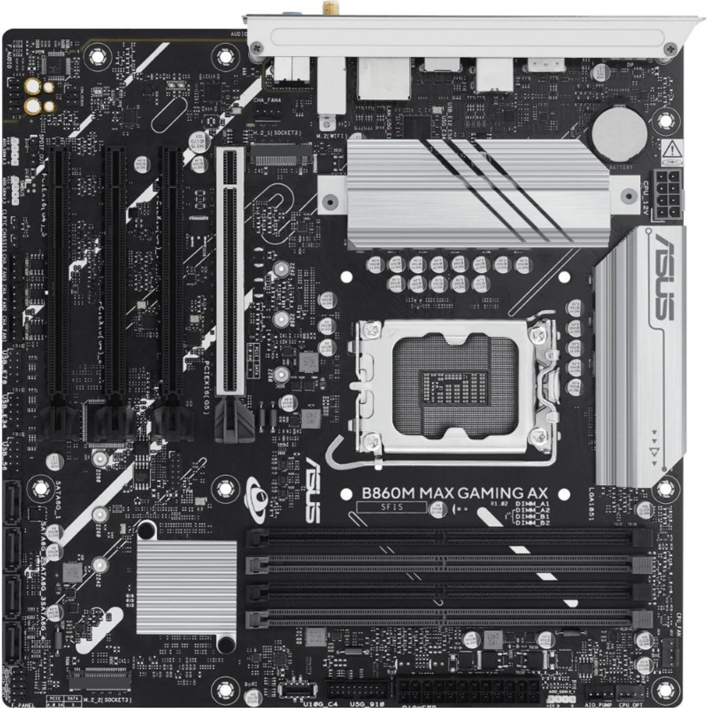 Материнская плата ASUS B860M MAX GAMING AX, LGA1851, B860, DDR5, mATX