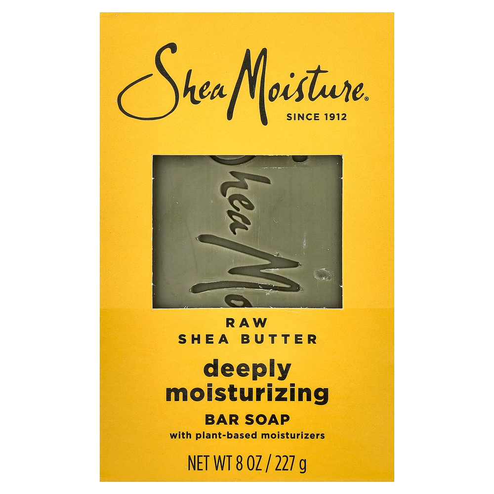 SheaMoisture, кусковое мыло с необработанным маслом ши, глубокое увлажнение, 227 г (8 унций)