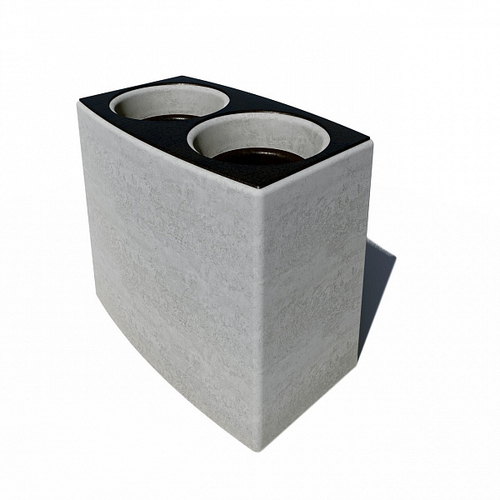 Урна двойная из бетона