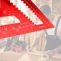 Линейка угольник Свенсона 300 мм красный, алюминий