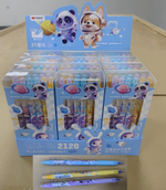 Ручка пиши-стирай "Животные космонавты" 0,5мм, автомат,синяя, 4 вида