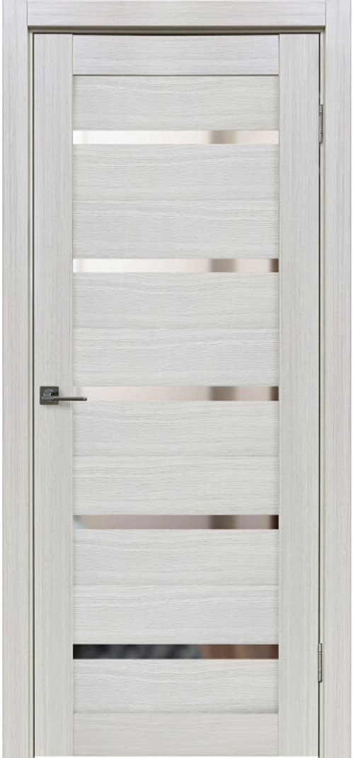 Межкомнатная дверь X-4 / Цвет тон Белая лиственница / Зеркало / Двери Верда