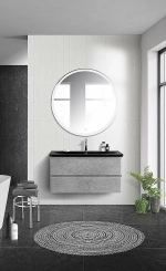 Тумба с раковиной BelBagno ALBANO 100 подвесная Cemento Verona Grigio