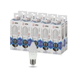 Лампа светодиодная ЭРА STD LED B35-11W-840-E27 11Вт свеча нейтральный белый свeт Е27 | Лампы cветодиодные Свеча (B/C)
