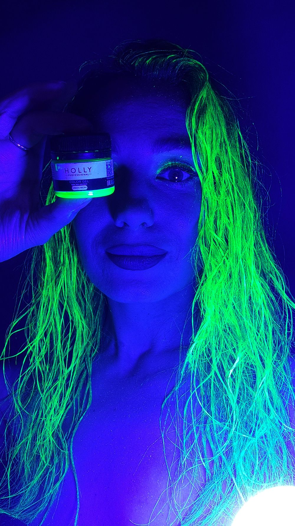 Декоративный гель для лица, волос и тела Color Gel Green Neon
