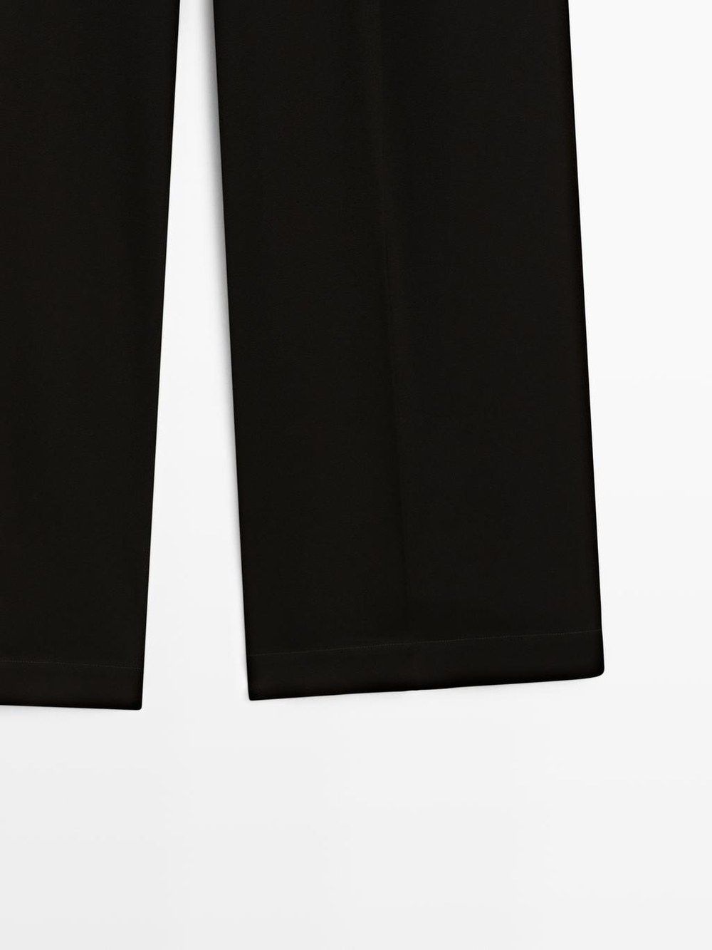 Massimo Dutti Свободные брюки с широкими штанинами - STUDIO, черный