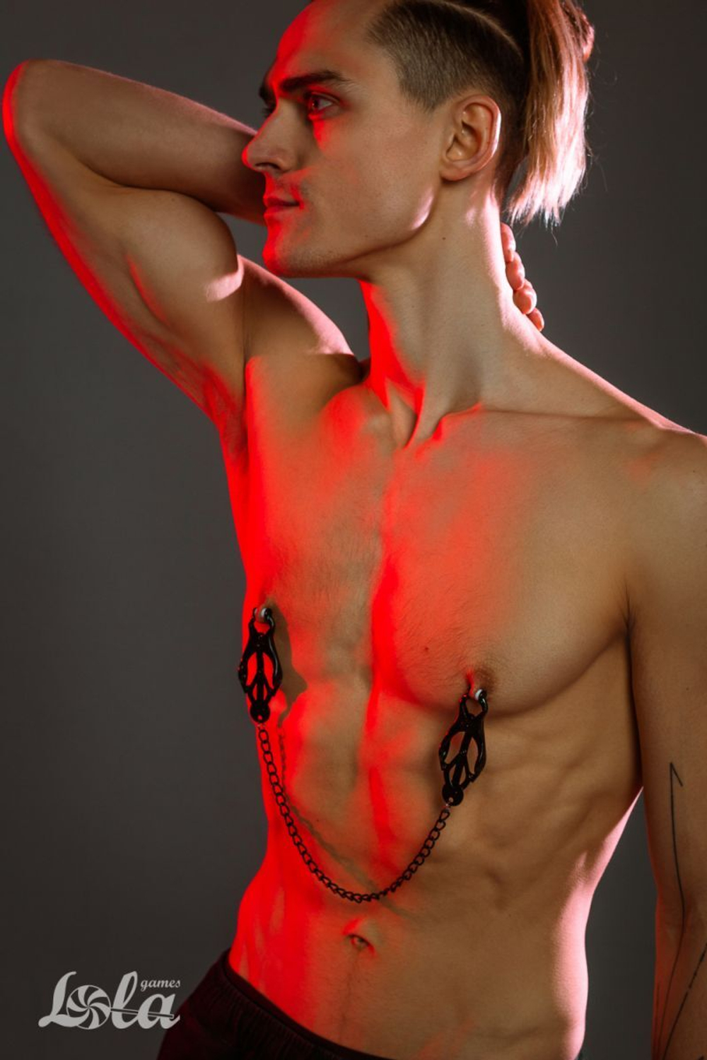 Зажимы на соски Darkside с цепочкой черные