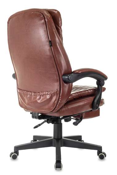 Кресло руководителя Бюрократ T-9950MSG-F коричневый эко.кожа крестов. пластик подст.для ног