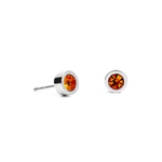 Серьги пусеты Fiore Luna Orange 6х3 мм SWE126 O S