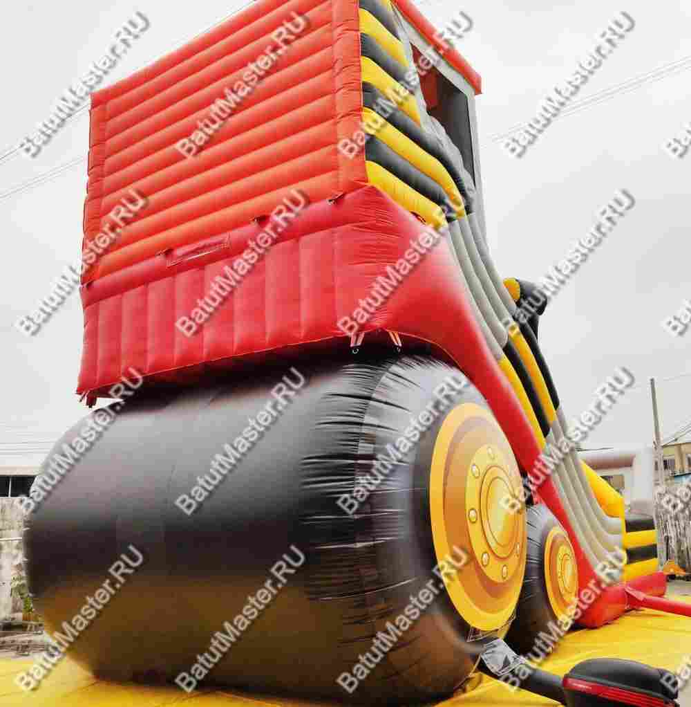 Детский надувной батут-горка "Бульдозер" 12*5*8 м