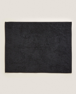 ZARA HOME КОВРИК ДЛЯ ВАННОЙ ИЗ ОРГАНИЧЕСКОГО ХЛОПКА, ЧЕРНЫЙ