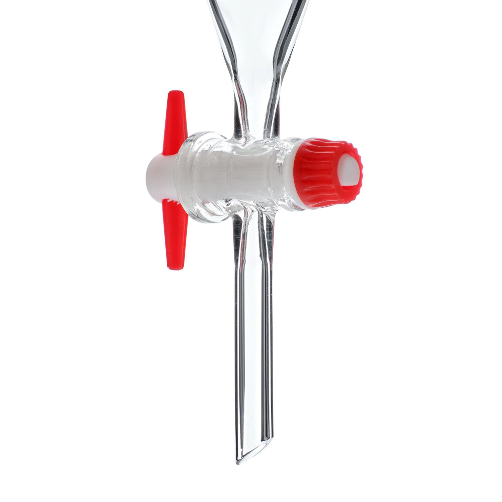 Воронка делительная грушевидная, 500 мл, шлиф 29/32, с PTFE краном и пробкой