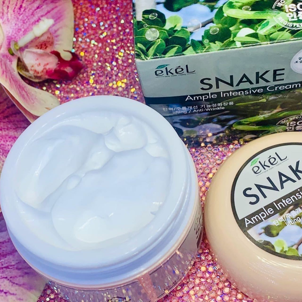 Ekel. Антивозрастной ампульный крем со змеиным ядом Snake Ample Intensive Cream