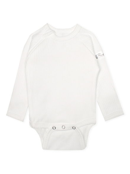 Боди на молнии с длинным рукавом Рубчик Сахар RinaAmari