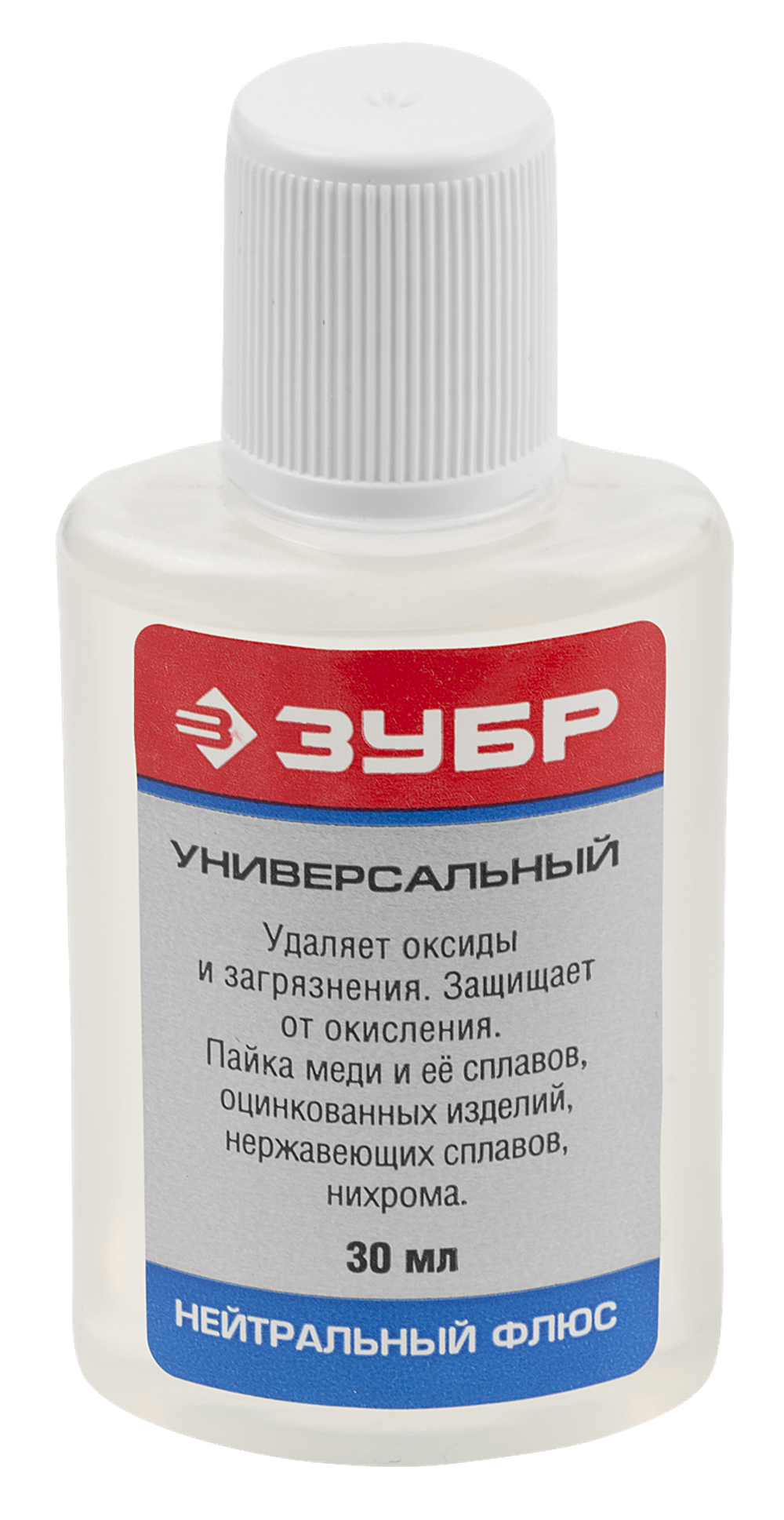 55494-030 Флюс ЗУБР нейтральный, пластиковый флакон, 30мл