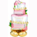 Шар Фольгированный Торт свадебный (Розовый)