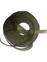 Лента люрекс 12мм - 33м -1 боб. (черный с золотом)