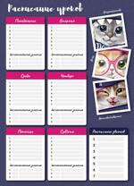 Расписание уроков А3 "Коты" (Феникс+)