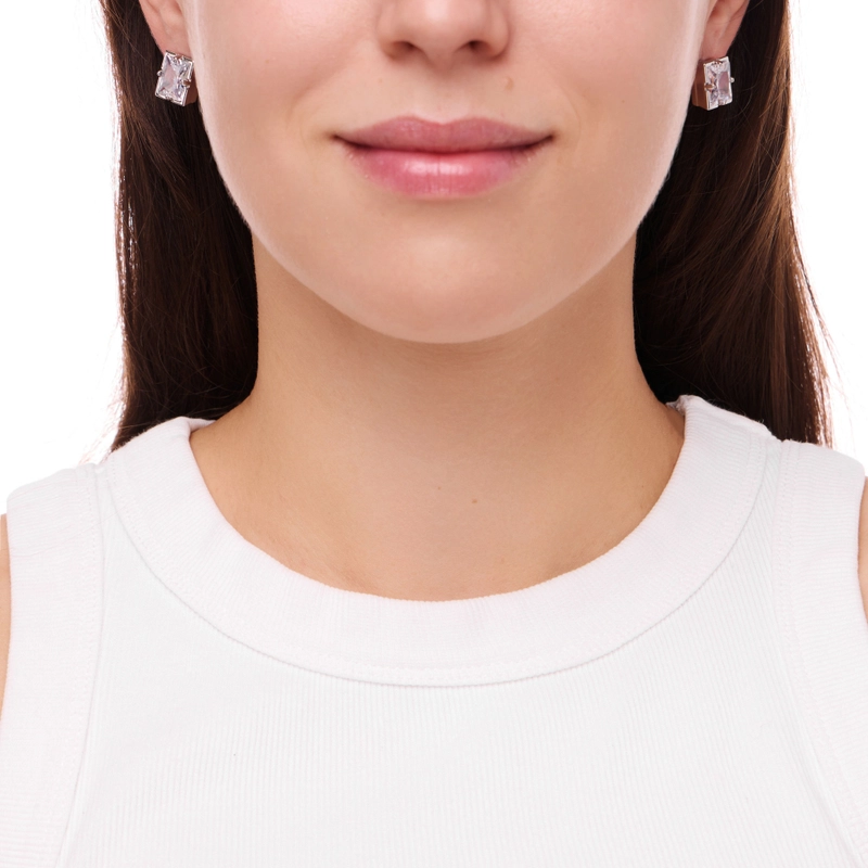 Серьги Багет в Прямоугольнике – Серебро