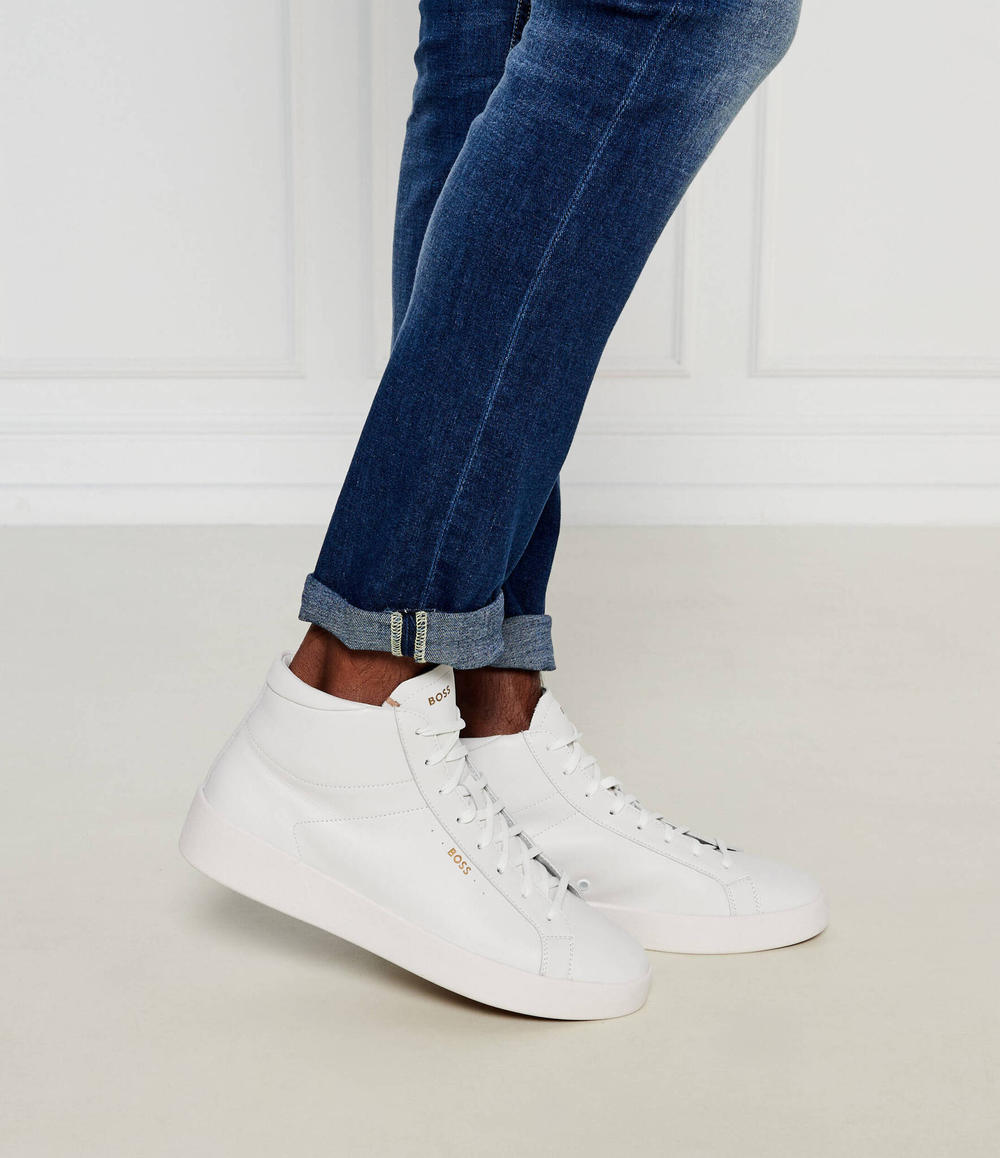 Кожаные кроссовки belwar BOSS BLACK - белый(50522871)