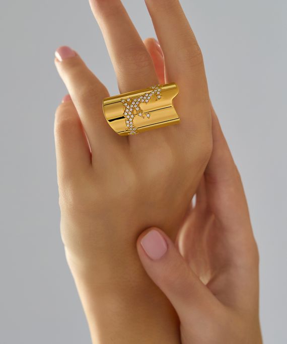 Кольцо Бриз в золоте