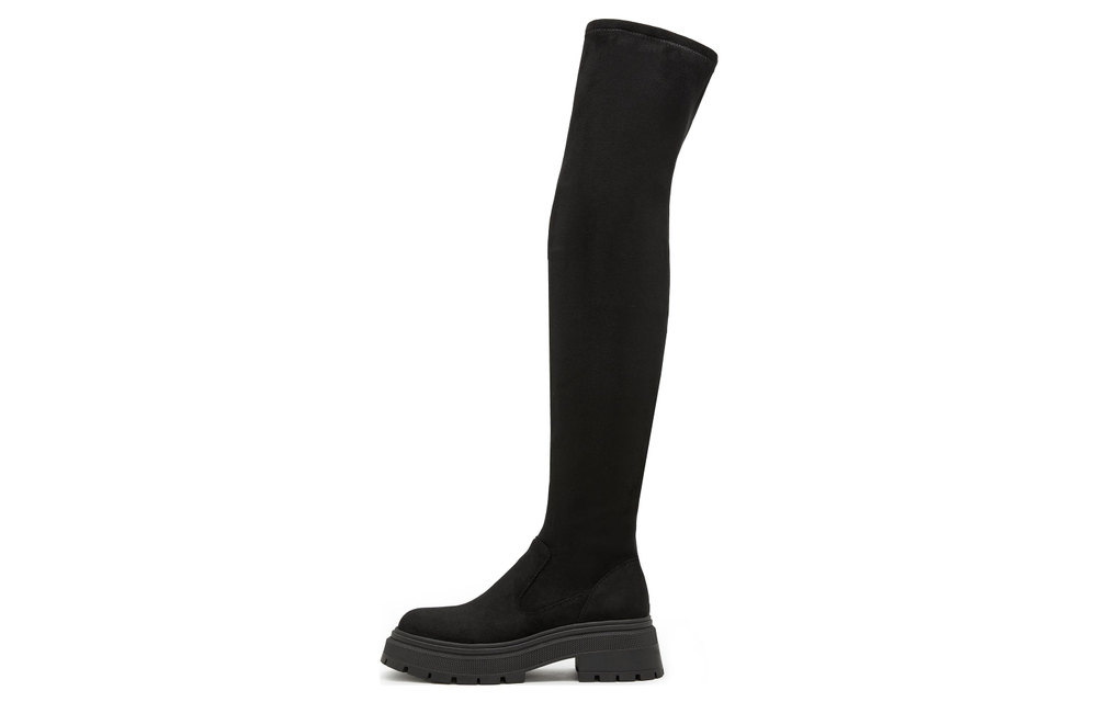 Staccato Over the knee Boots 5cm Women"s Elegant Black