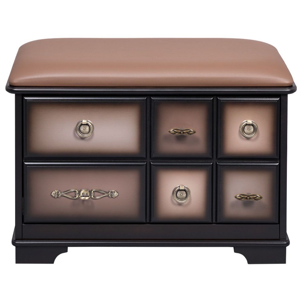 Банкетка Пандора 3 с обувницей Орех Оберджин Шоколад