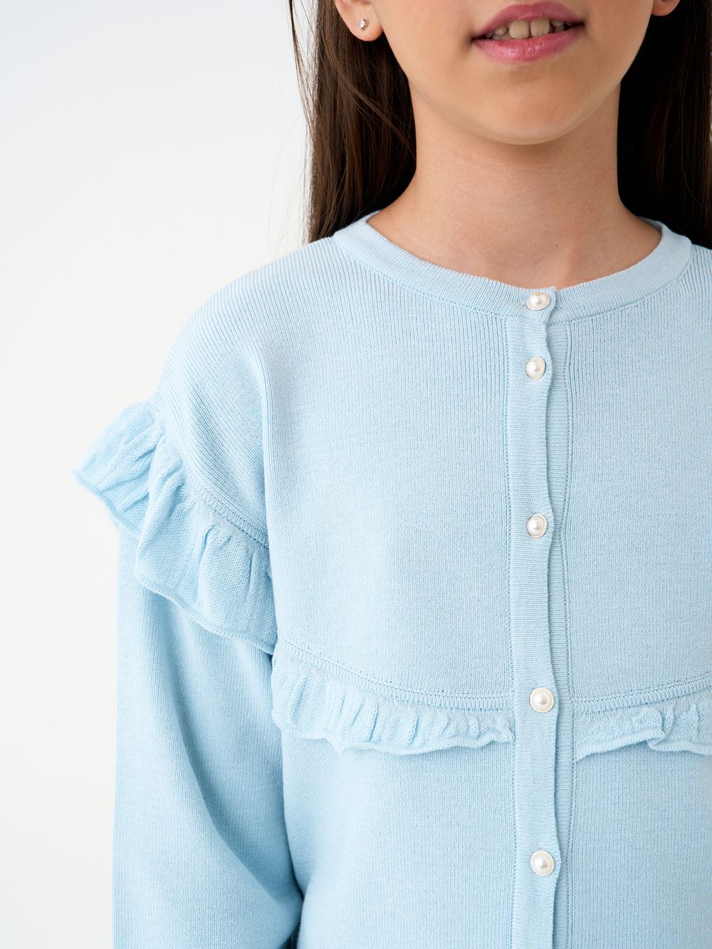 Кардиган для девочки AT1423 голубой