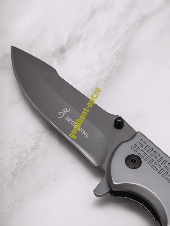 Тактический складной нож Browning со стеклоотбоем и стропорезом Коричневый