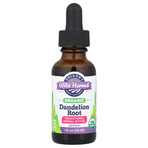 Oregon's Wild Harvest, органический экстракт корня одуванчика, 30 мл (1 жидк. унция)