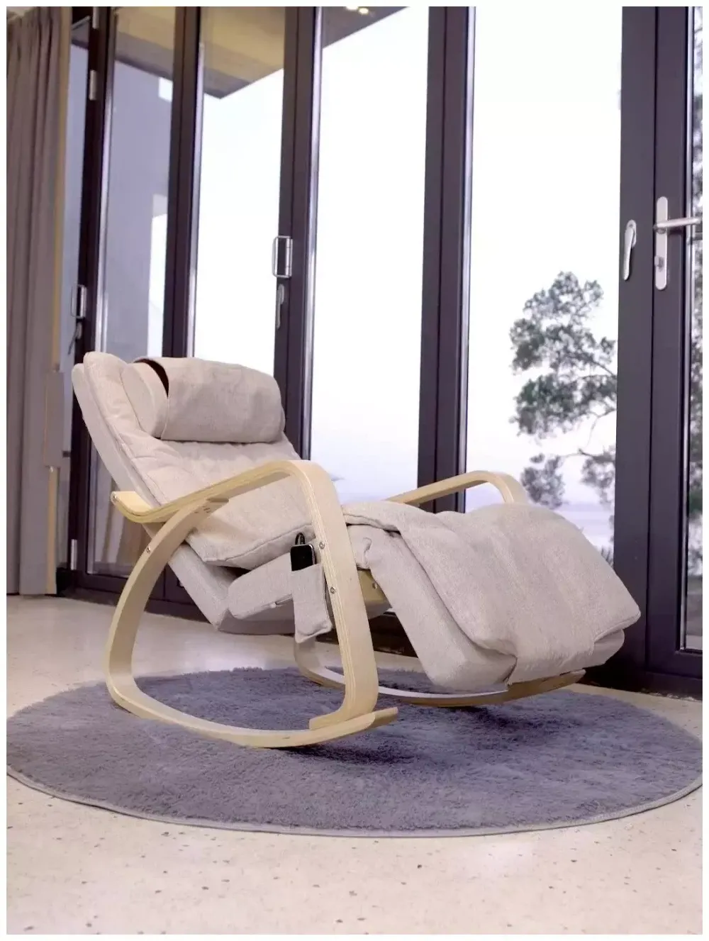 Массажное кресло-качалка DomTime бежевый